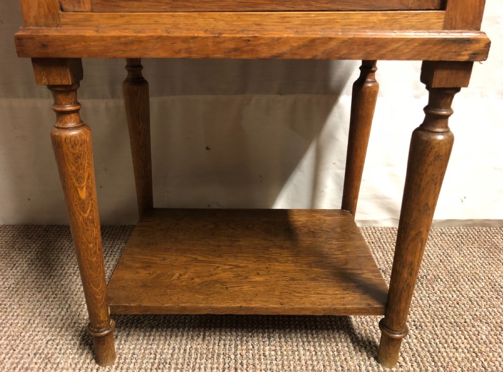Pair French Marble Top Bedside Cupboards View XII