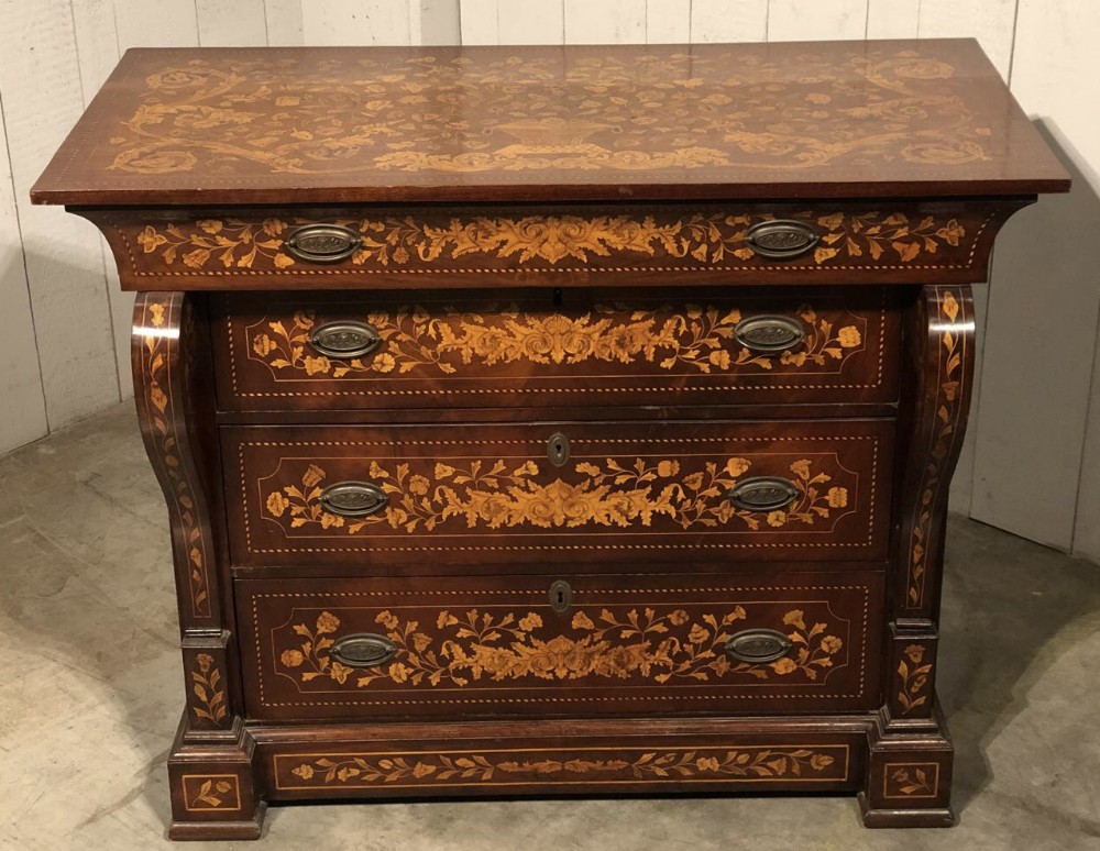 Dutch Marquetry Chest of Drawers