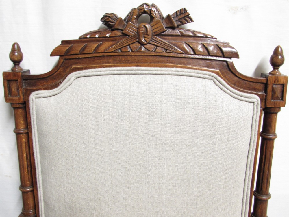 Pair French Arm Chairs newly Upholstered View X