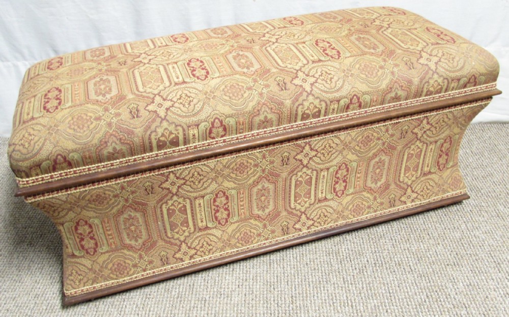Rare Victorian Concave Sided Ottoman