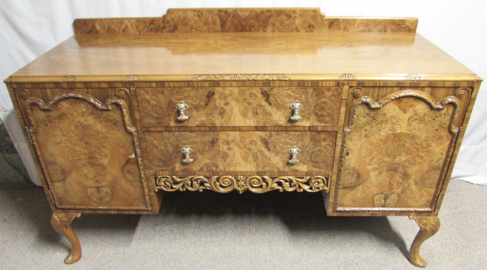 Quality Maple & Co Burr Walnut Sideboard