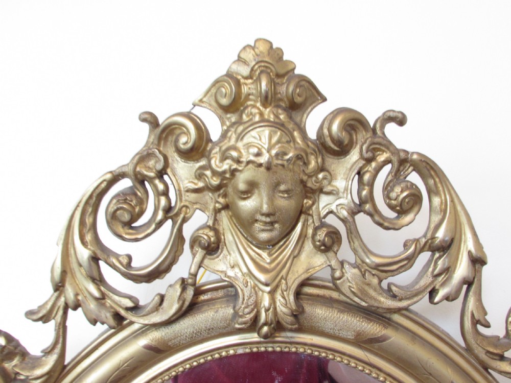 19th C French Oval Gesso Wall Mirror View III