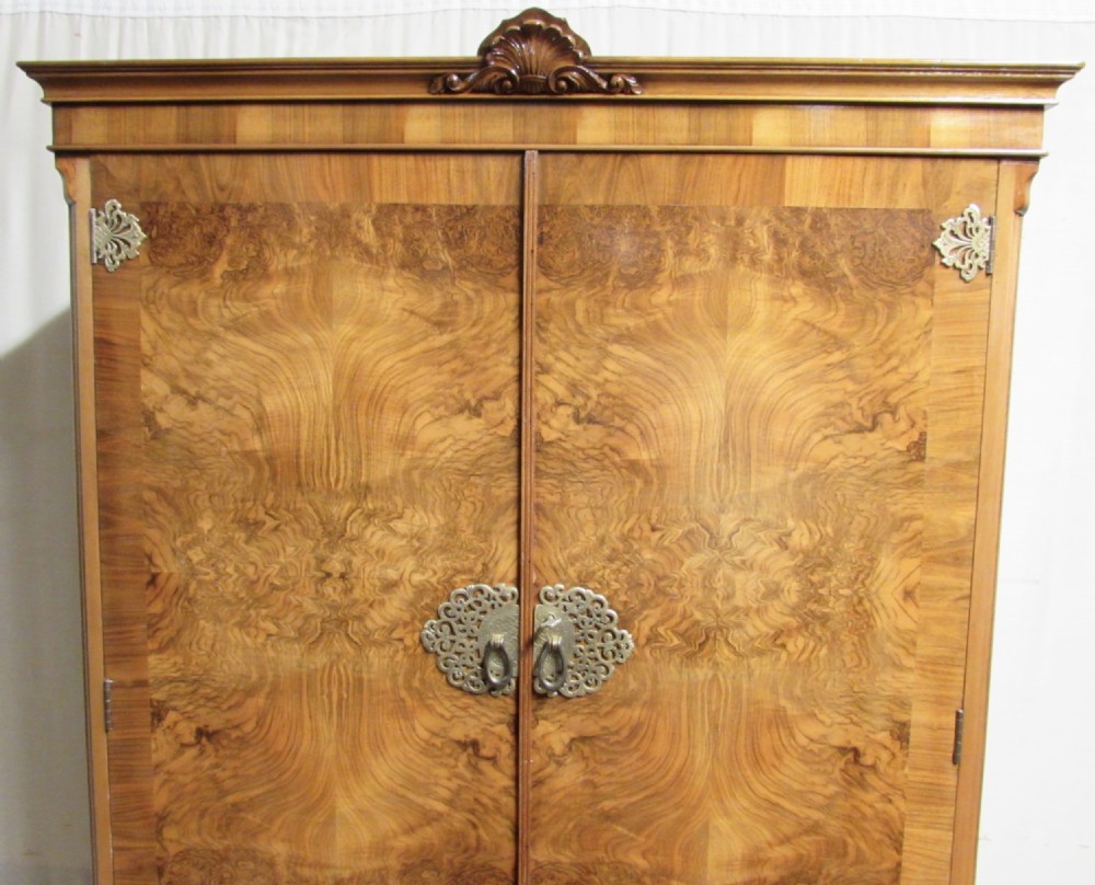 Quality Burr Walnut Compactum Wardrobe View VIII