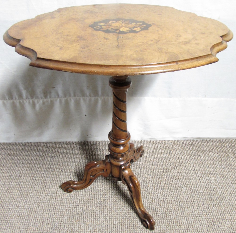 Victorian Burr Walnut Wine Table