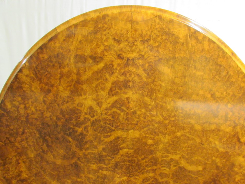 Burr Walnut Victorian Loo Dining Table View XV
