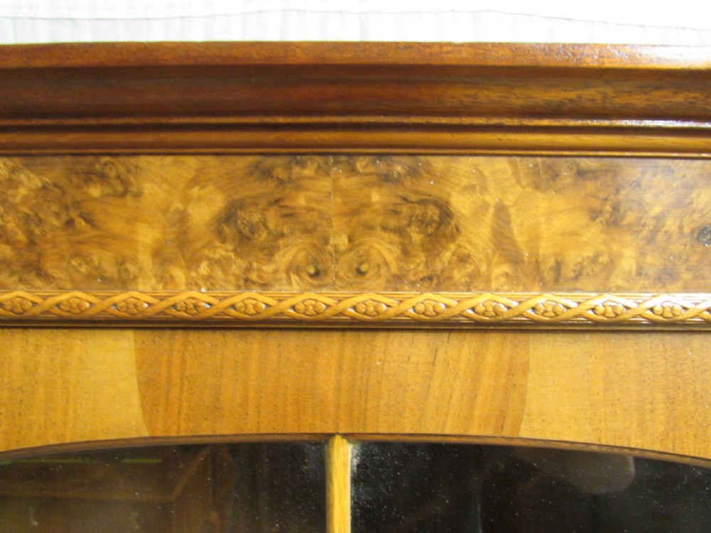 Burr Walnut Corner Display Cabinet View VII
