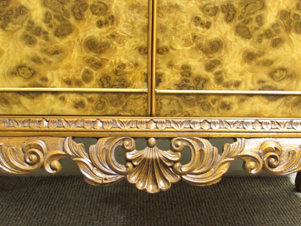 Splendid Burr Walnut Cocktail Cabinet View XIII