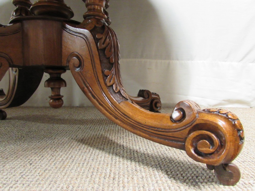 Burr Walnut Inlaid Loo Dining Table View VIII