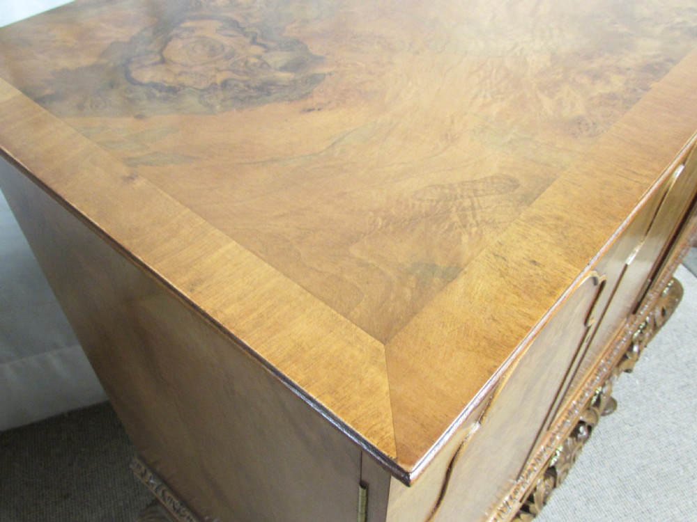 Quality Burr Walnut Cocktail Cabinet View V