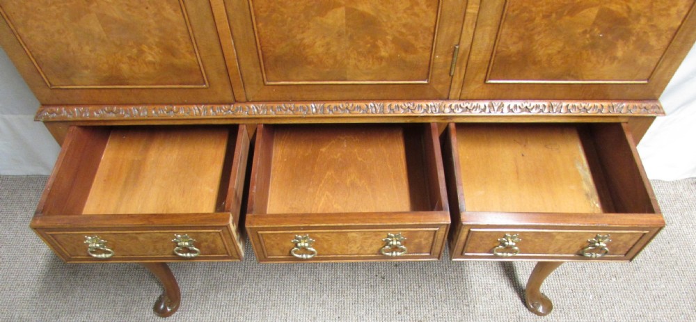 Quality Burr Walnut Cocktail Cabinet View XIV