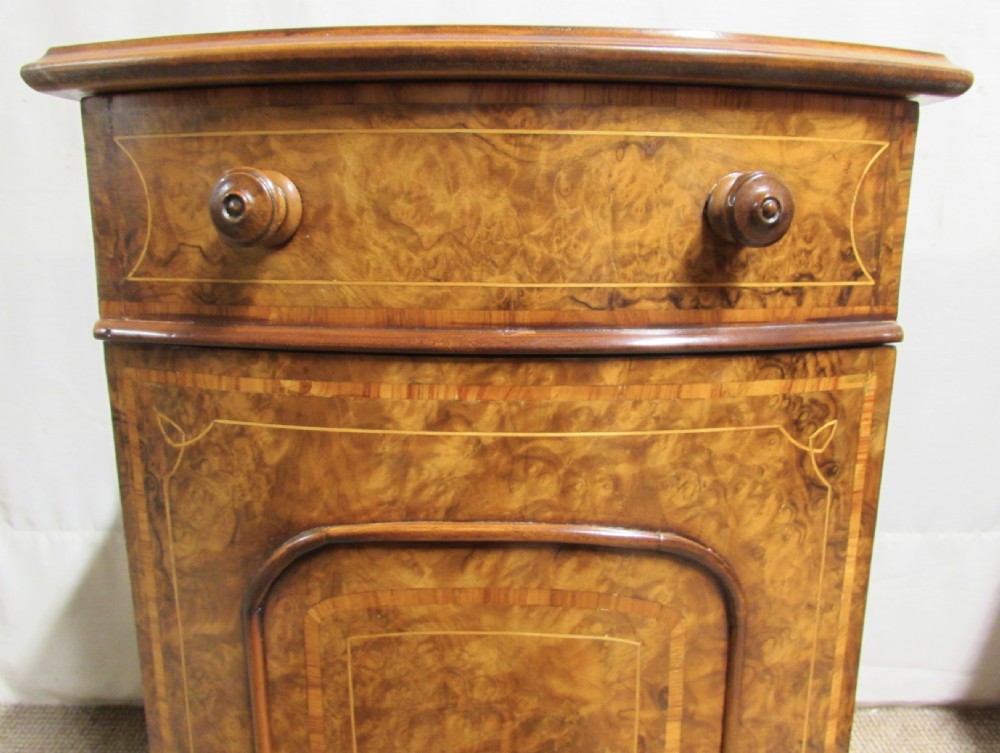 Superb Burr Walnut Bedside Cupboards View VII