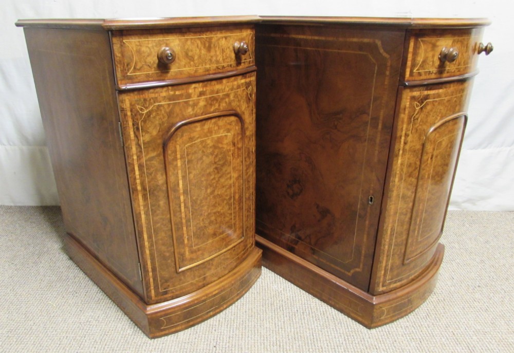 Superb Burr Walnut Bedside Cupboards View XI