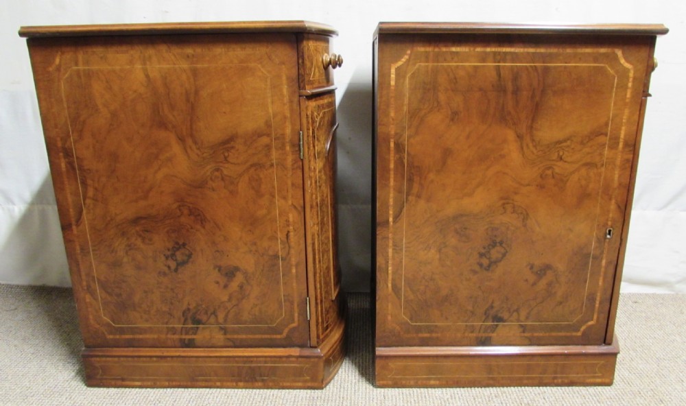 Superb Burr Walnut Bedside Cupboards View XII