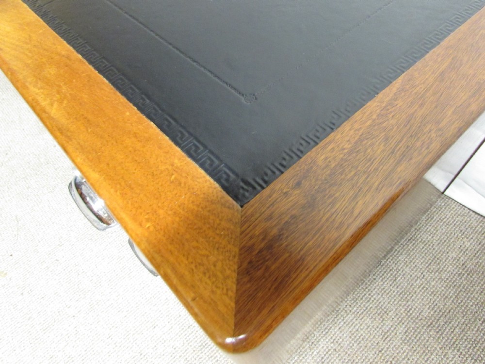 Walnut Art Deco Pedestal Desk View IV