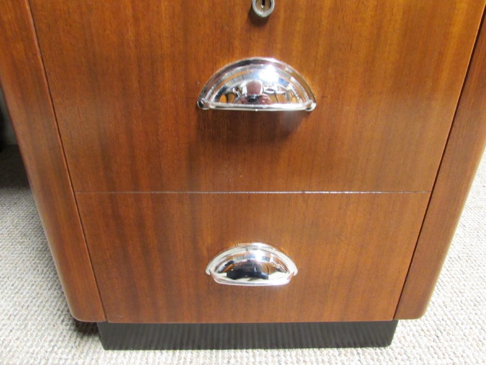 Walnut Art Deco Pedestal Desk View VII
