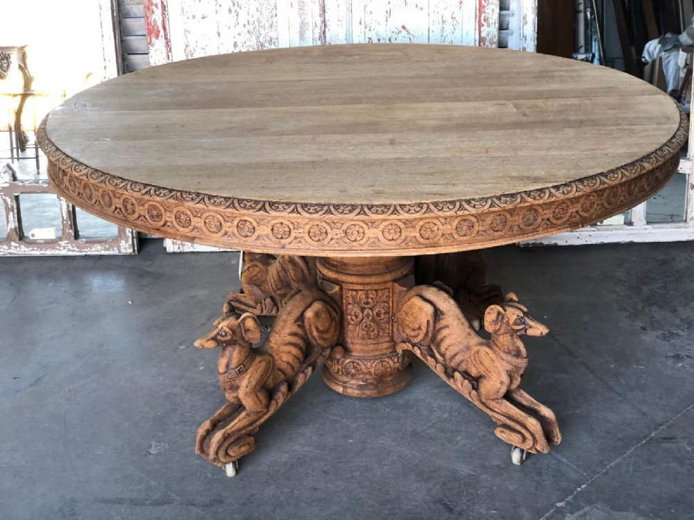 Very Rare Bleached Oak French Table