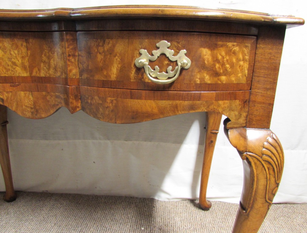 Burr Walnut Serpentine Side Table View VI
