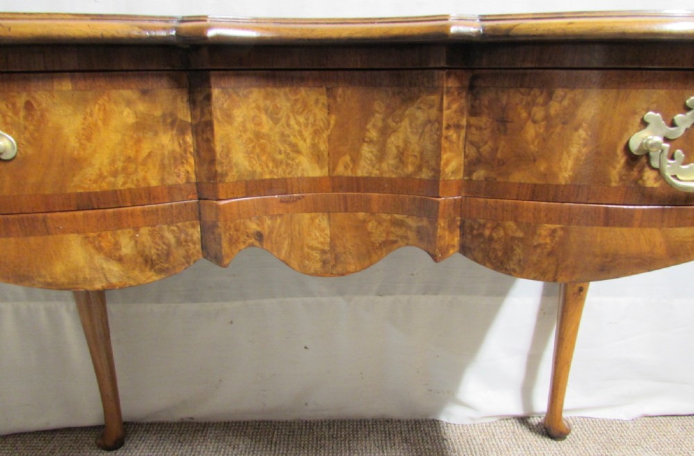 Burr Walnut Serpentine Side Table View VII