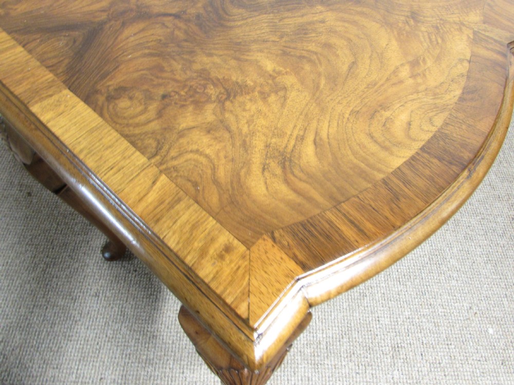 Burr Walnut Serpentine Side Table View X