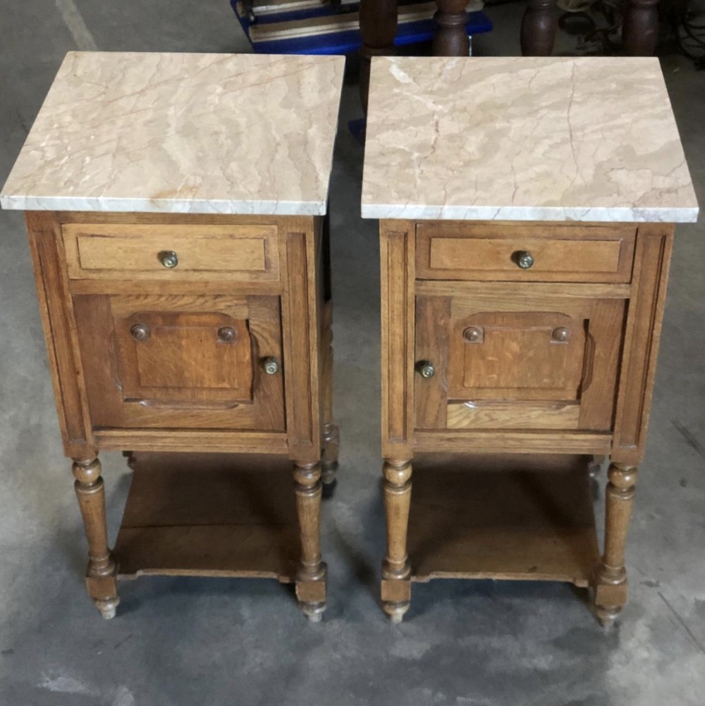 Pair Fench Bedside Cupboards 