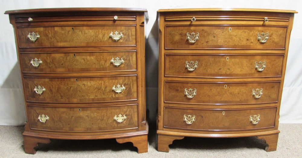 Pair Burr Walnut Chest of Drawers View IX