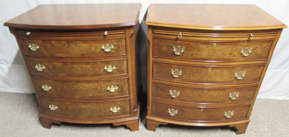 Pair Burr Walnut Chest of Drawers View XI