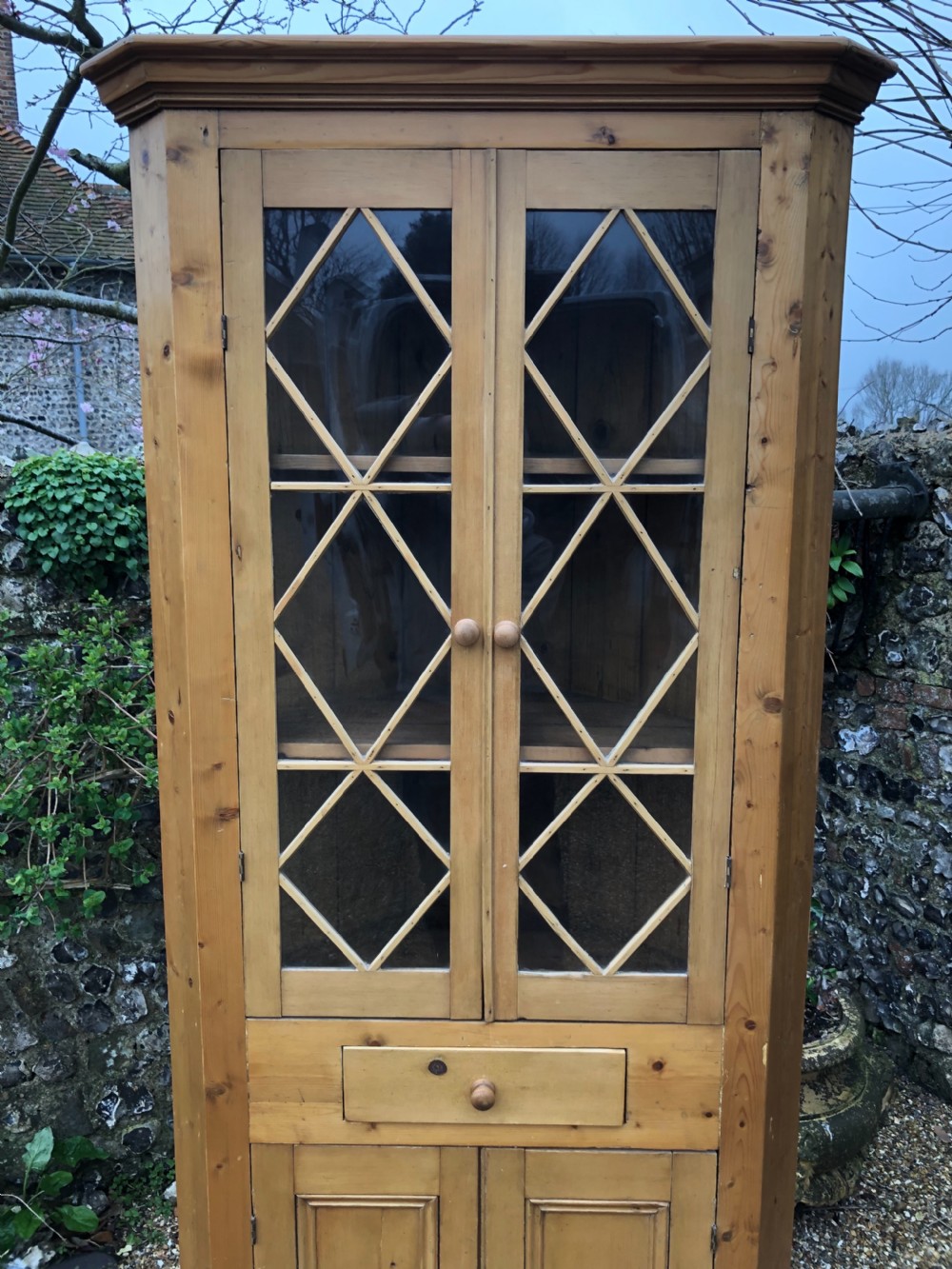 Victorian Pine Corner Cabinet  View III