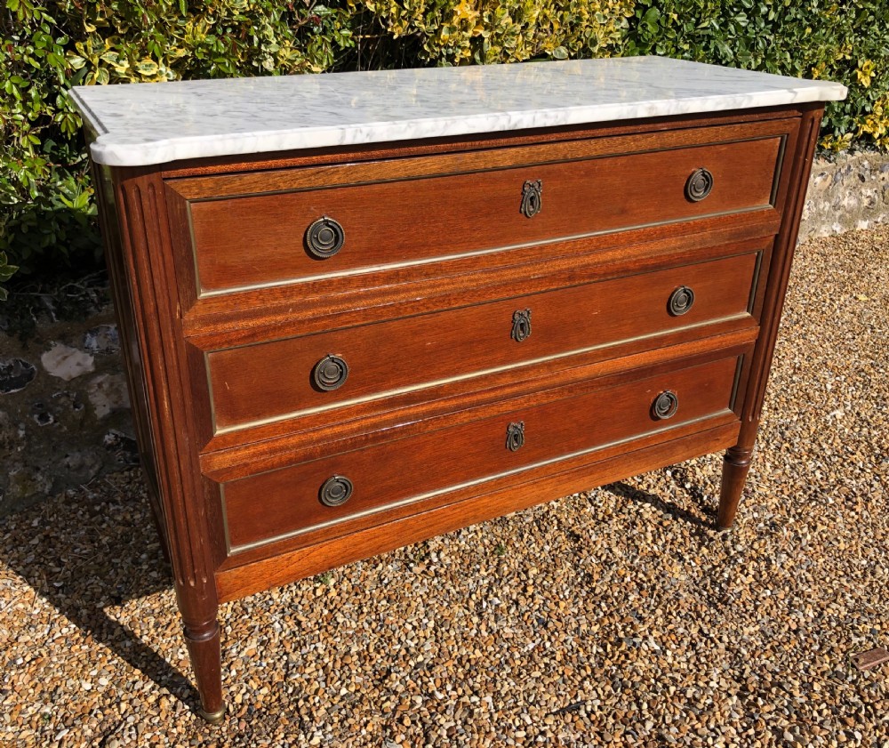 French Marble Top Chest of Drawers View II