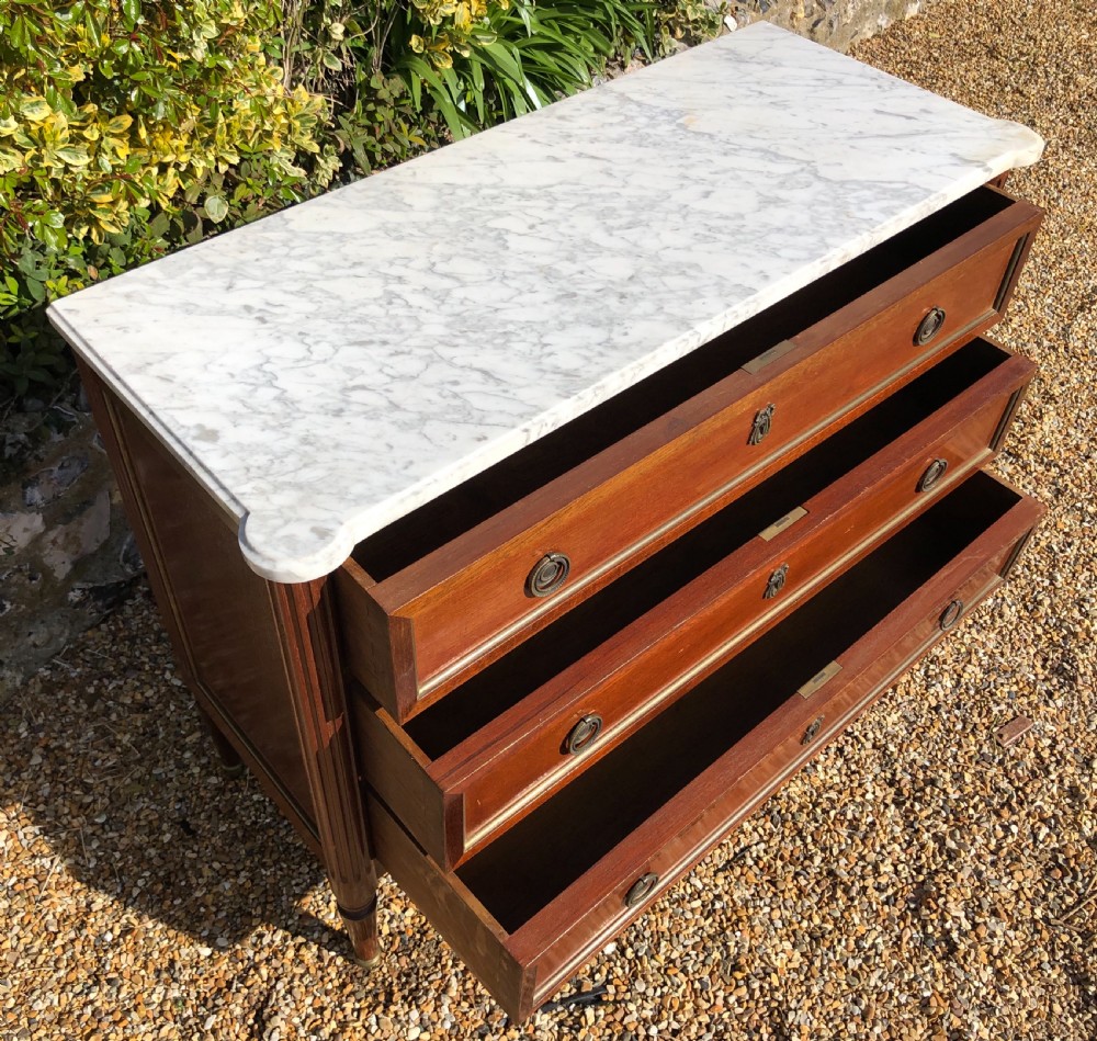French Marble Top Chest of Drawers View VII