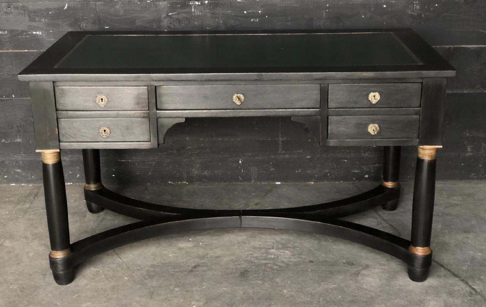 French Ebonised Empire Desk
