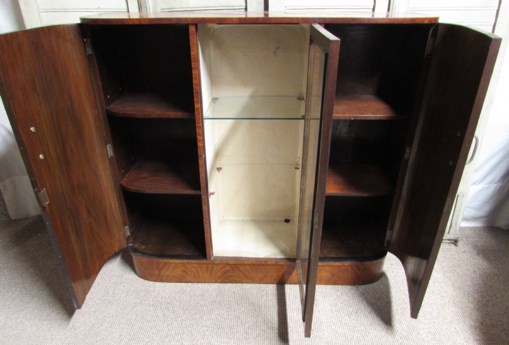 Burr Walnut Art Deco Cabinet View II