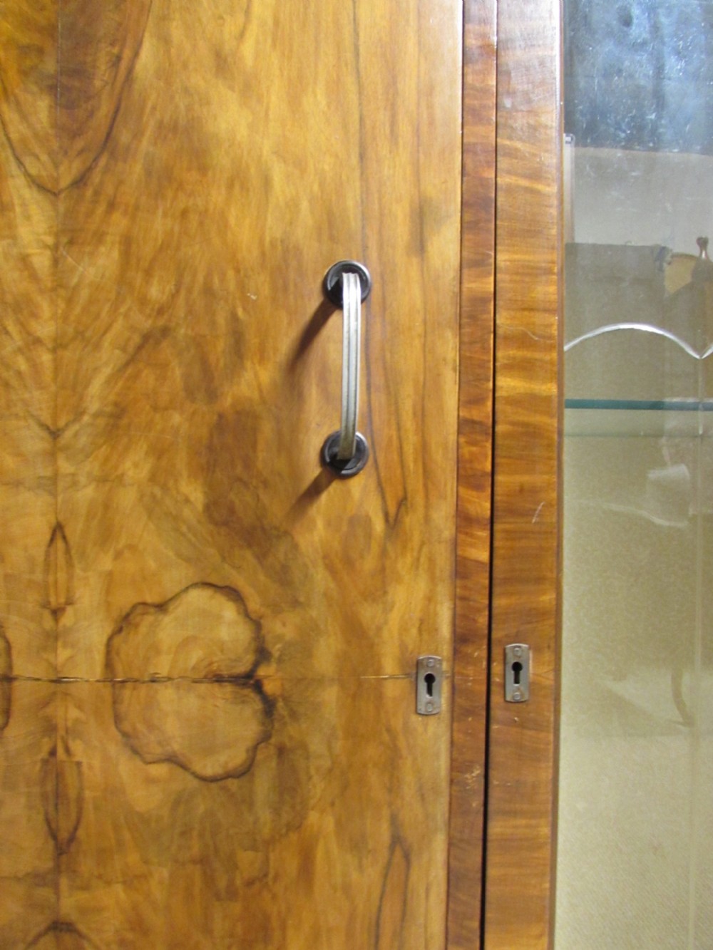 Burr Walnut Art Deco Cabinet View IV