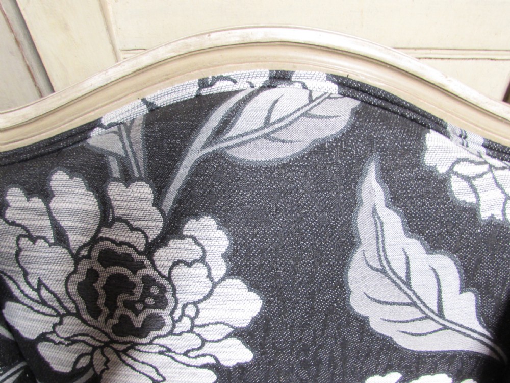 Pair French Bergere Arm Chairs Newly Upholstered  View XXIII