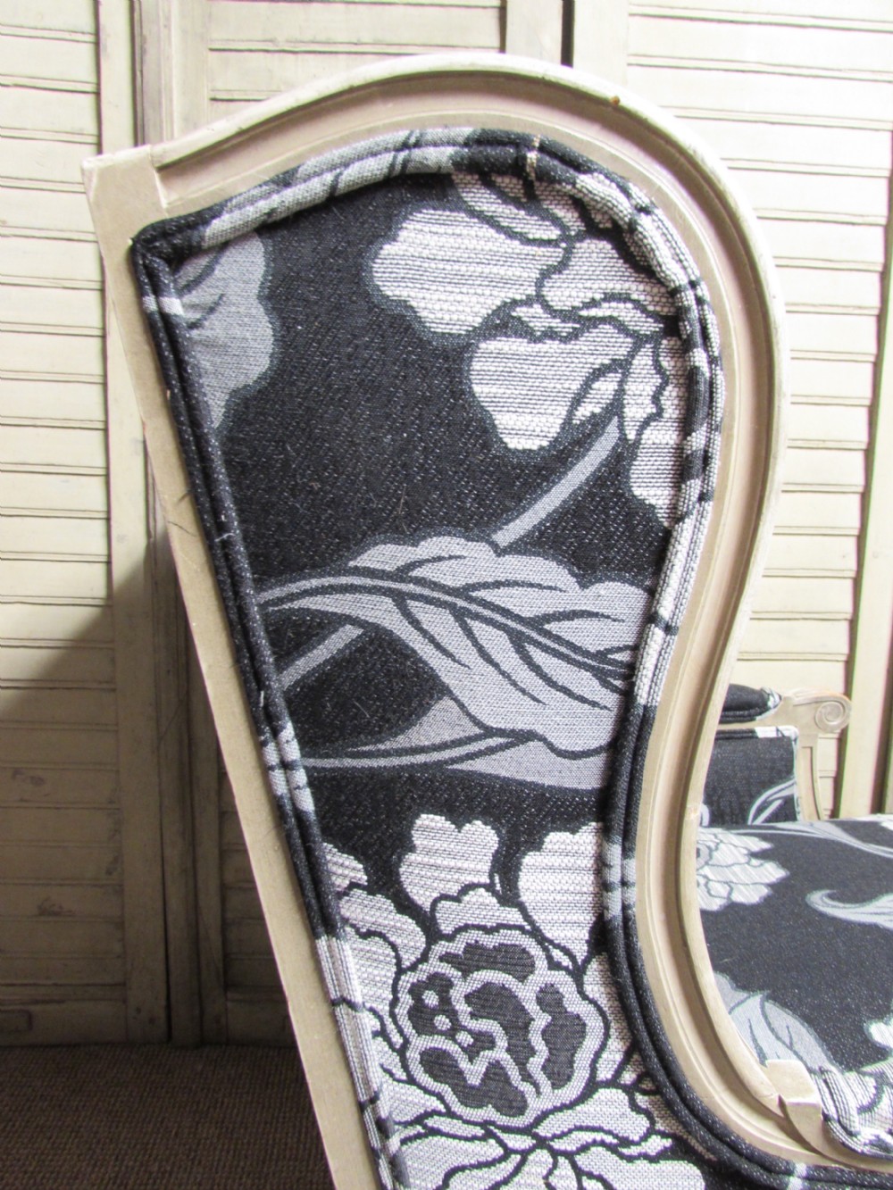 Pair French Bergere Arm Chairs Newly Upholstered  View XXX
