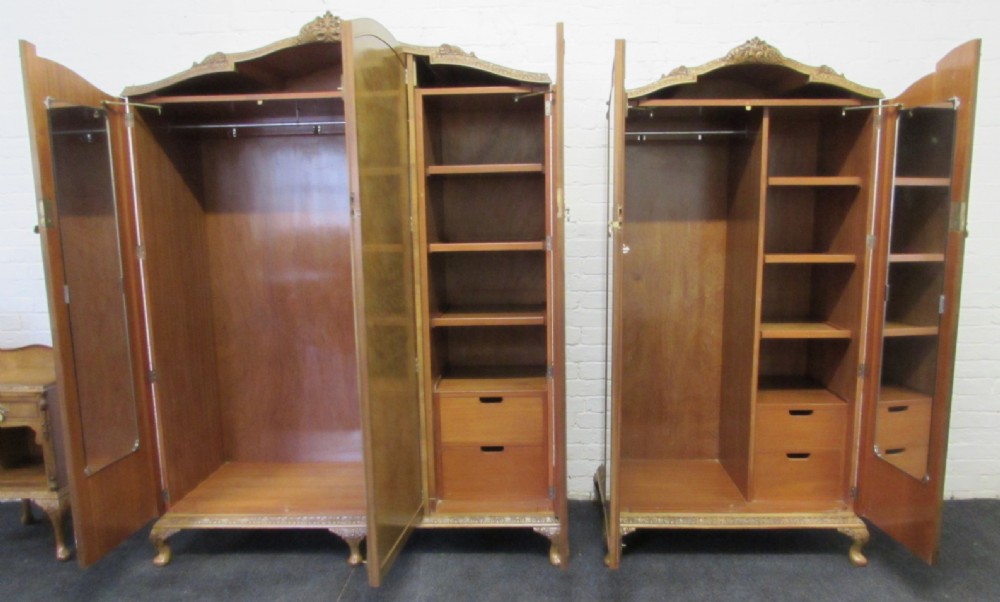 Burr Walnut Bedroom Suite WILL SPLIT View XIX