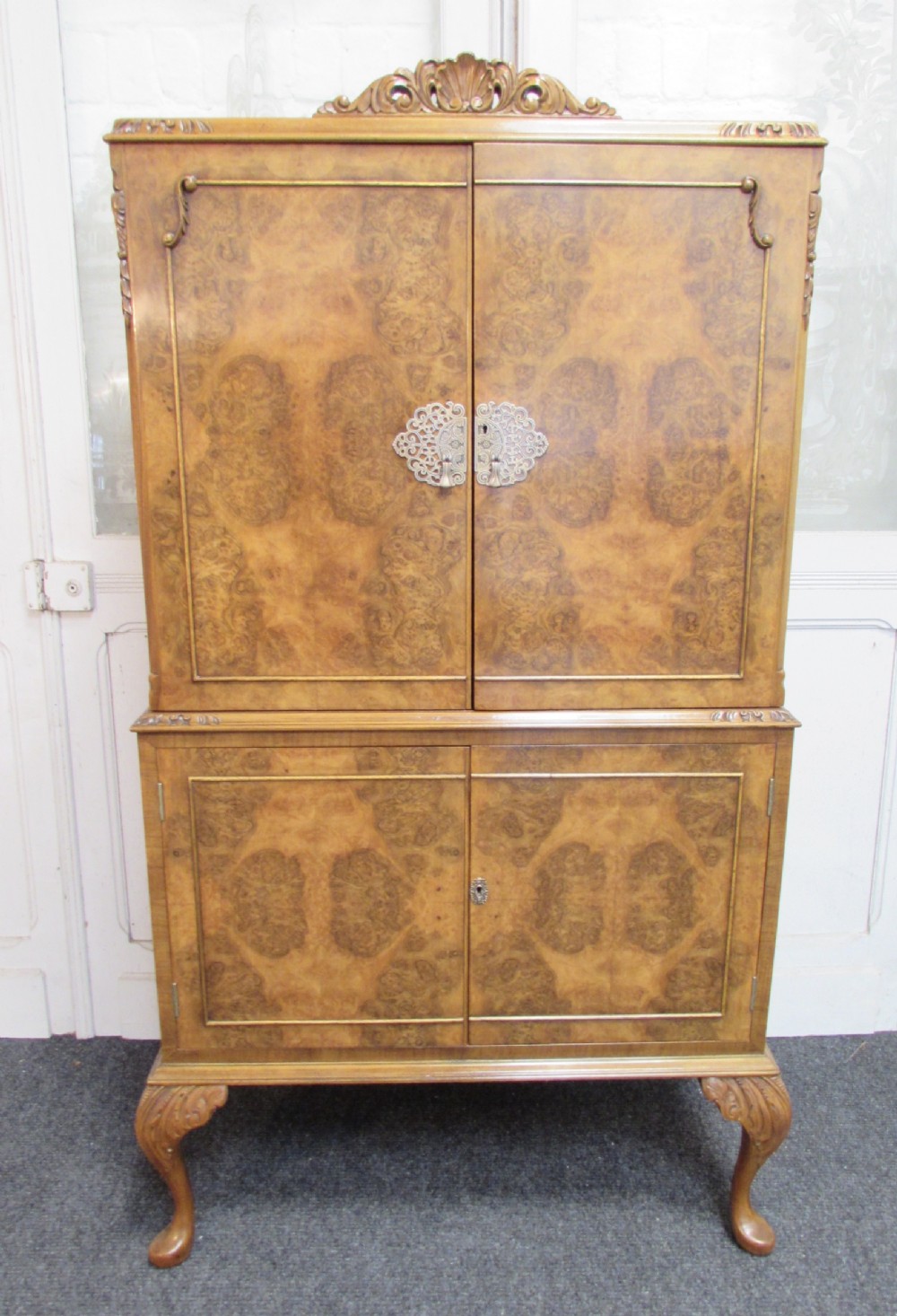 Burr Walnut Cocktail Cabinet