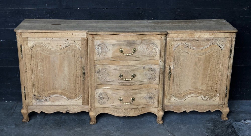 French Bleached Oak Dresser Base Buffet