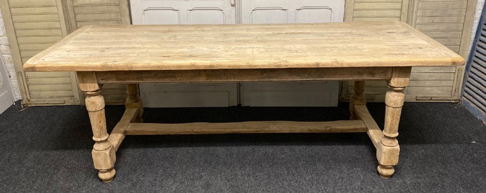 Bleached Oak Farmhouse Dining Table  View II