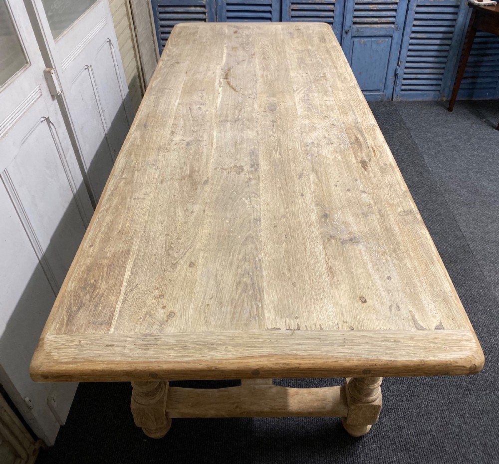 Bleached Oak Farmhouse Dining Table  View III