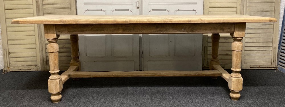 Bleached Oak Farmhouse Dining Table  View IV