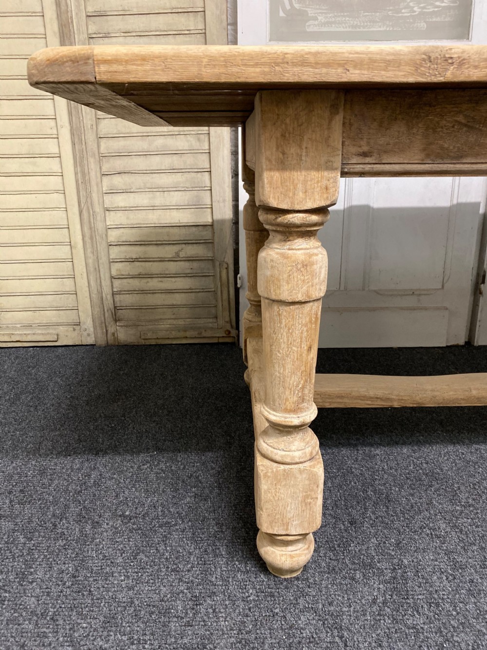 Bleached Oak Farmhouse Dining Table  View VI