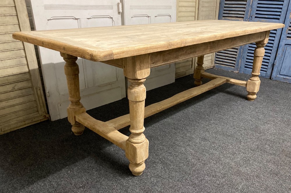 Bleached Oak Farmhouse Dining Table  View VII