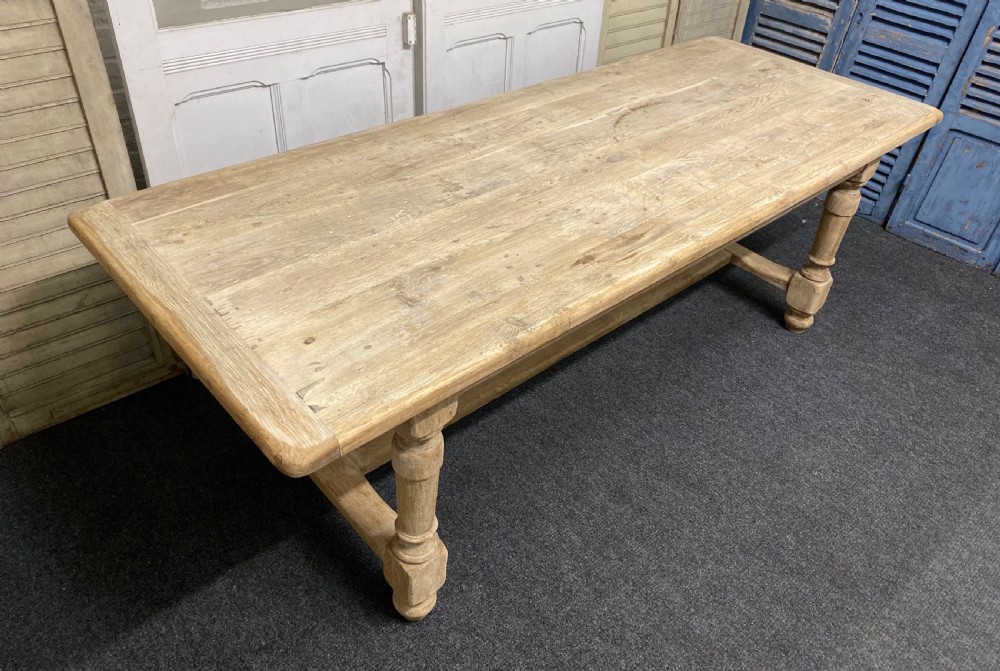 Bleached Oak Farmhouse Dining Table  View VIII
