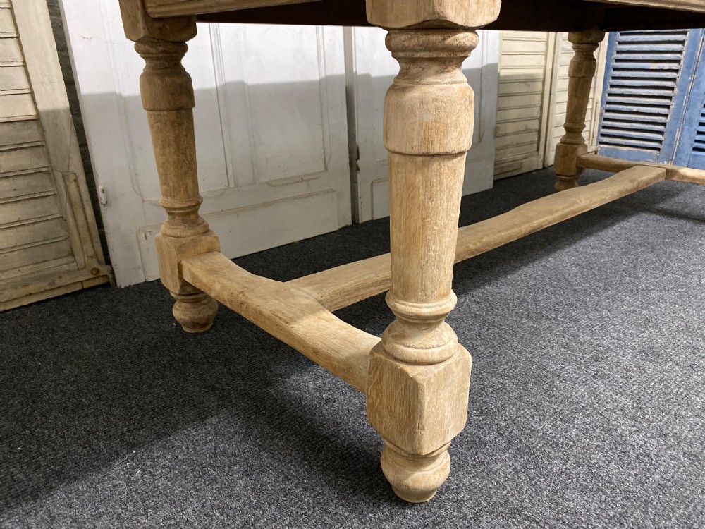Bleached Oak Farmhouse Dining Table  View IX