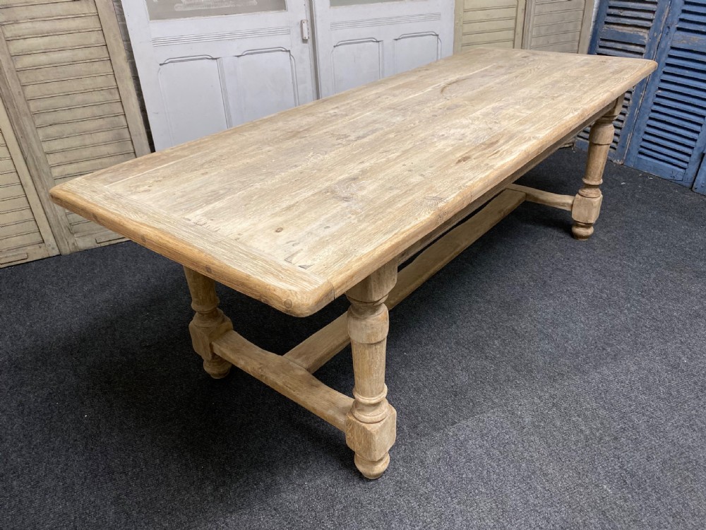 Bleached Oak Farmhouse Dining Table  View XII