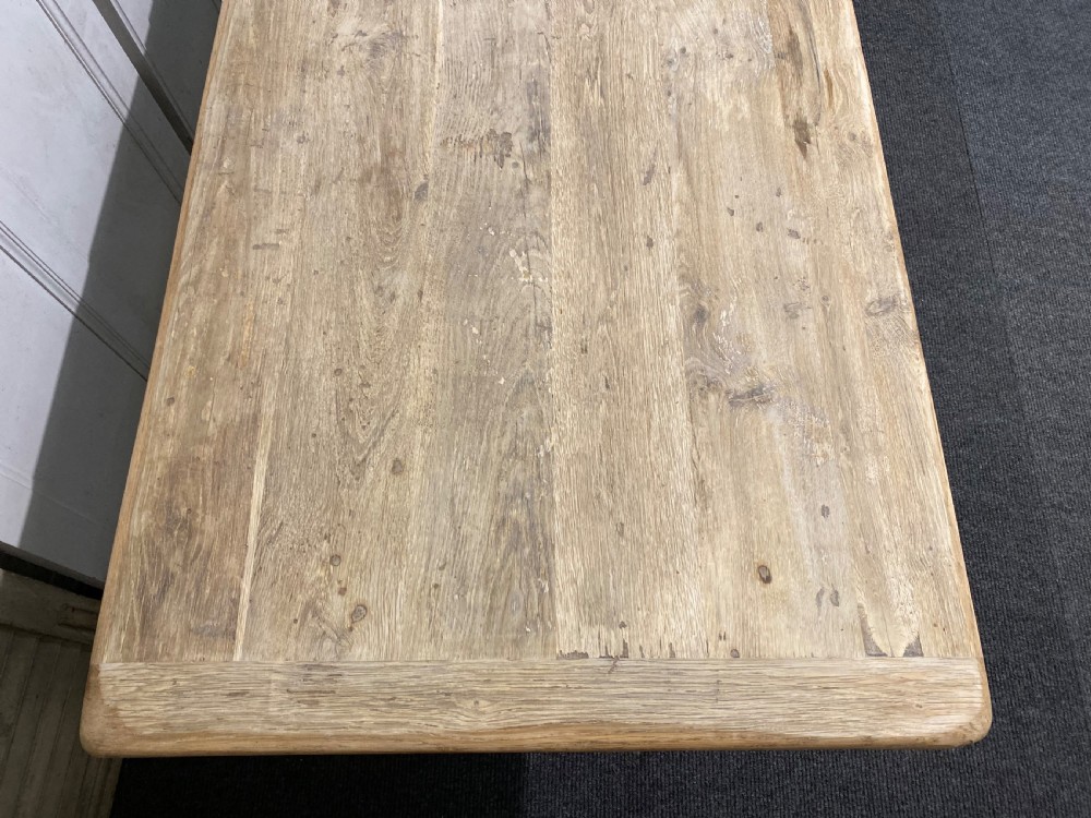 Bleached Oak Farmhouse Dining Table  View XIV