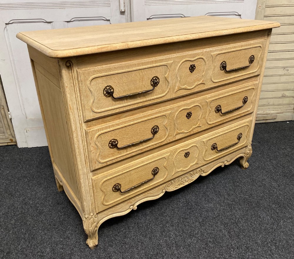French Oak Bleached Chest of Drawers View X
