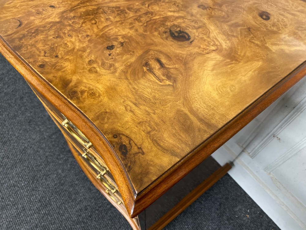 Burr Walnut Serpentine Chest of Drawers View VII