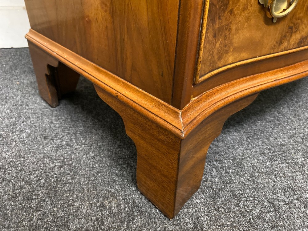 Burr Walnut Serpentine Chest of Drawers View IX