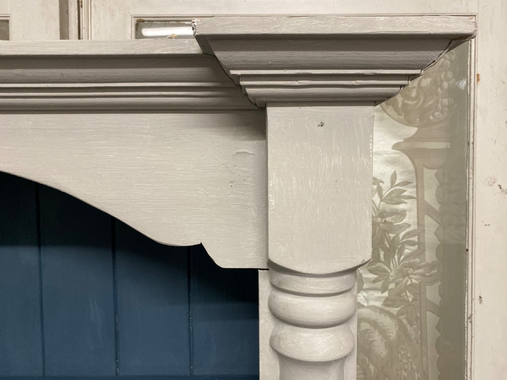 Victorian Pine Painted Open Bookcase View III